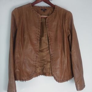 Reba western studded leather blazer XL